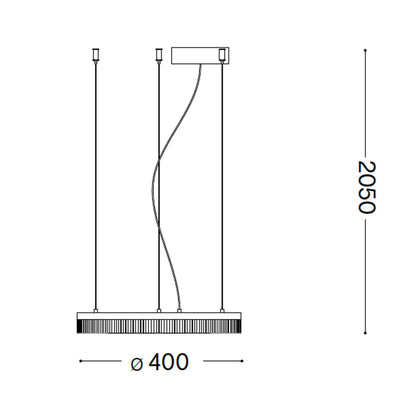 Ideal lux Crown LED-Pendelleuchte rund