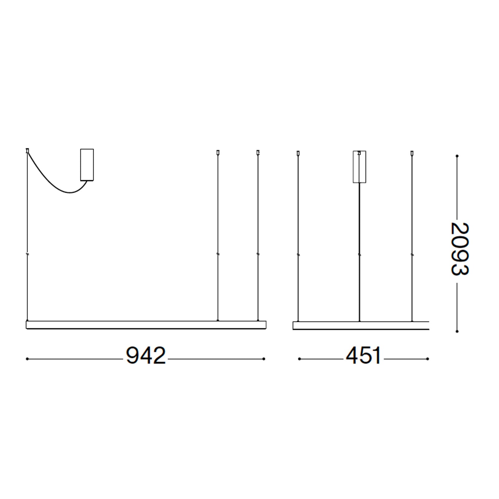 Ideal lux Waves LED-Pendelleuchte