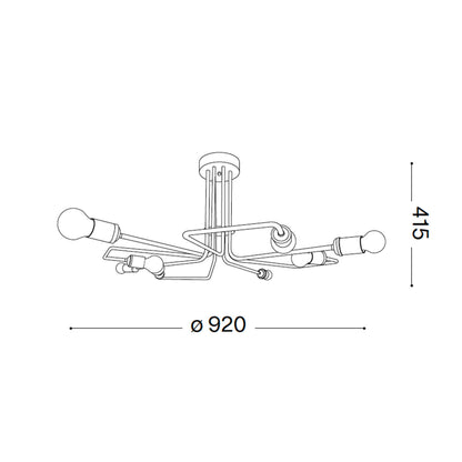 Ideal lux Triumph E27 Pendelleuchte linear