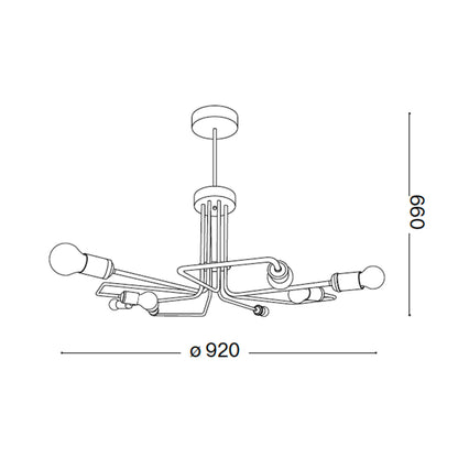 Ideal lux Triumph E27 Pendelleuchte linear