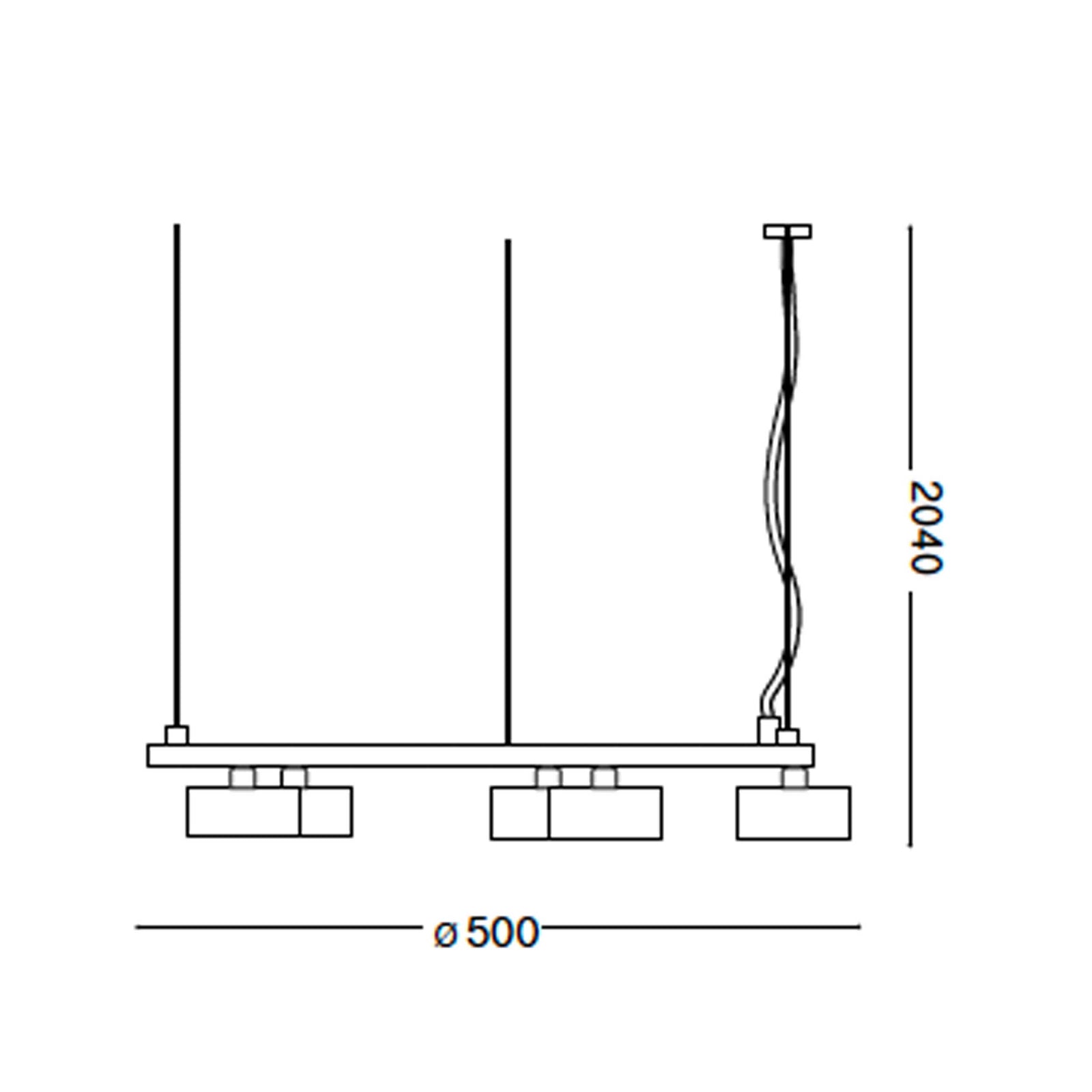 Ideal lux Minor GX53 runde Pendelleuchte