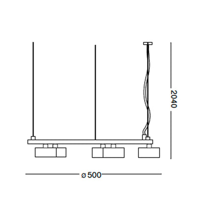 Ideal lux Minor GX53 runde Pendelleuchte