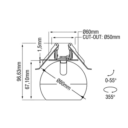 KARIZMA luce Dea Eros S TU-in LED zápustné svítidlo