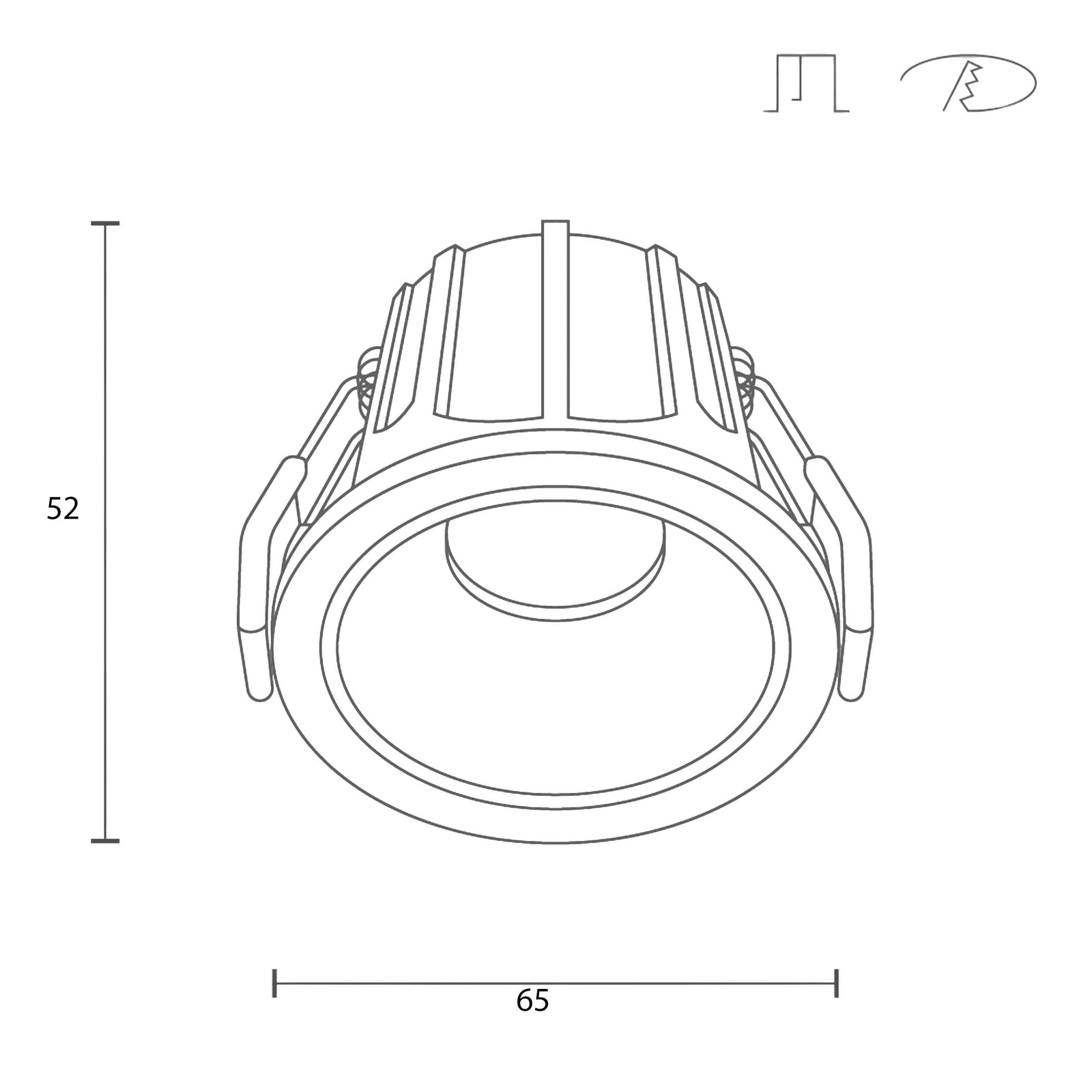 Maytoni Downlight Alfa LED 36° Einbau-Rundleuchte  schwarz