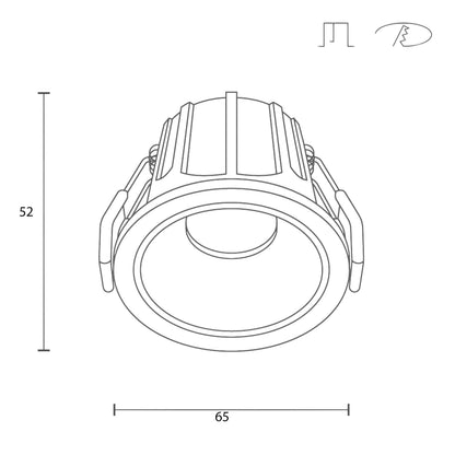 Maytoni Downlight Alfa LED 36° Einbau-Rundleuchte  schwarz