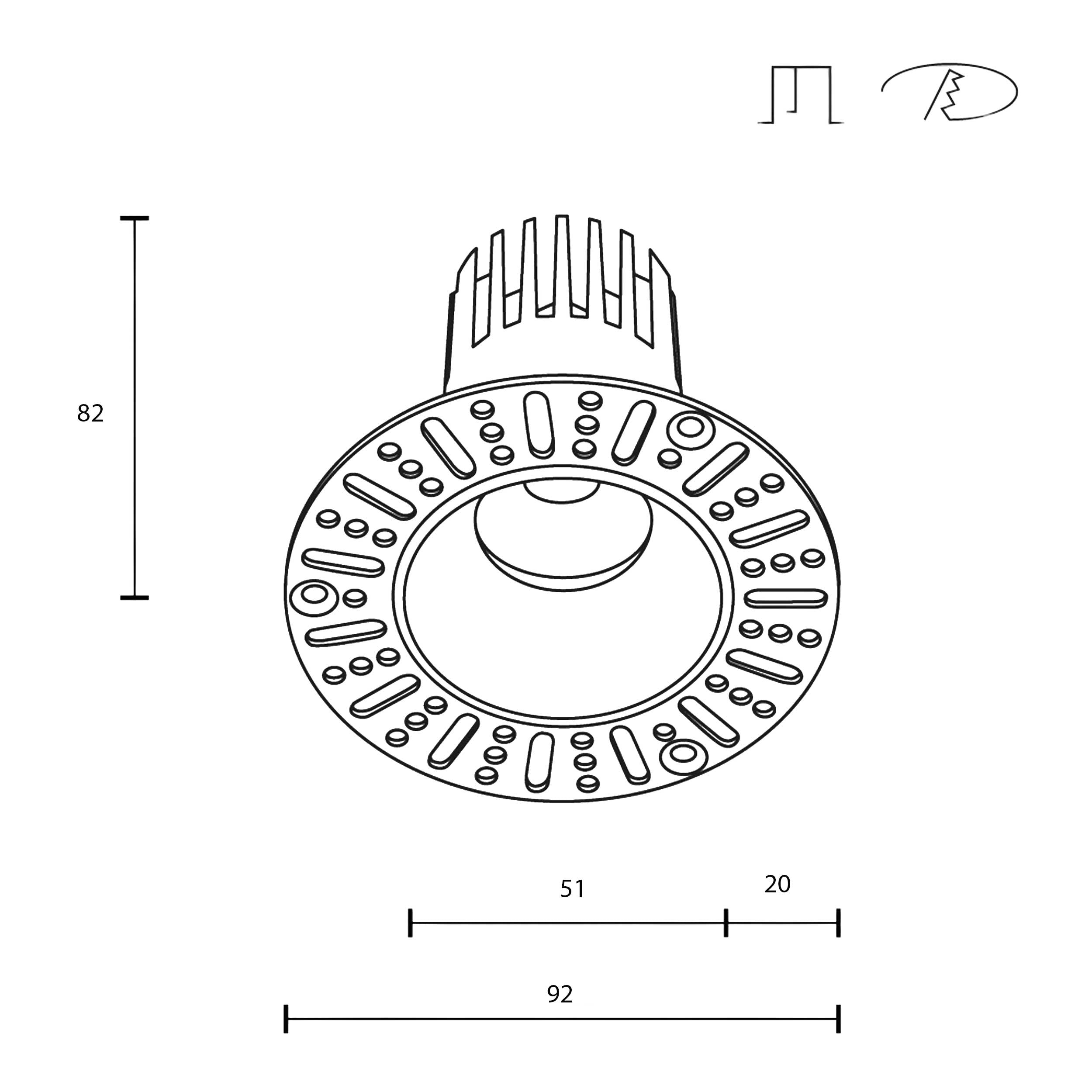 Maytoni Downlight Dip LED 50° Einbau-Rundleuchte  weiß