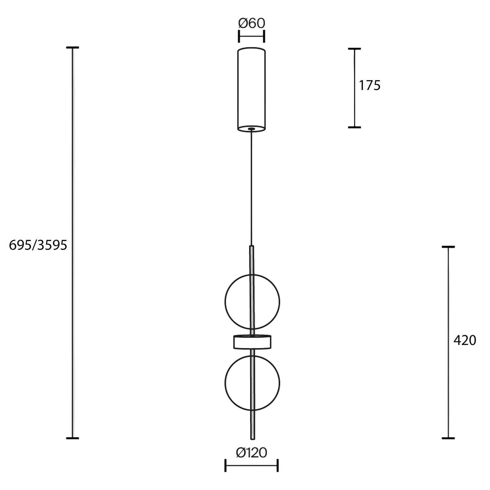 Maytoni Double Moon LED Hängeleuchte 
