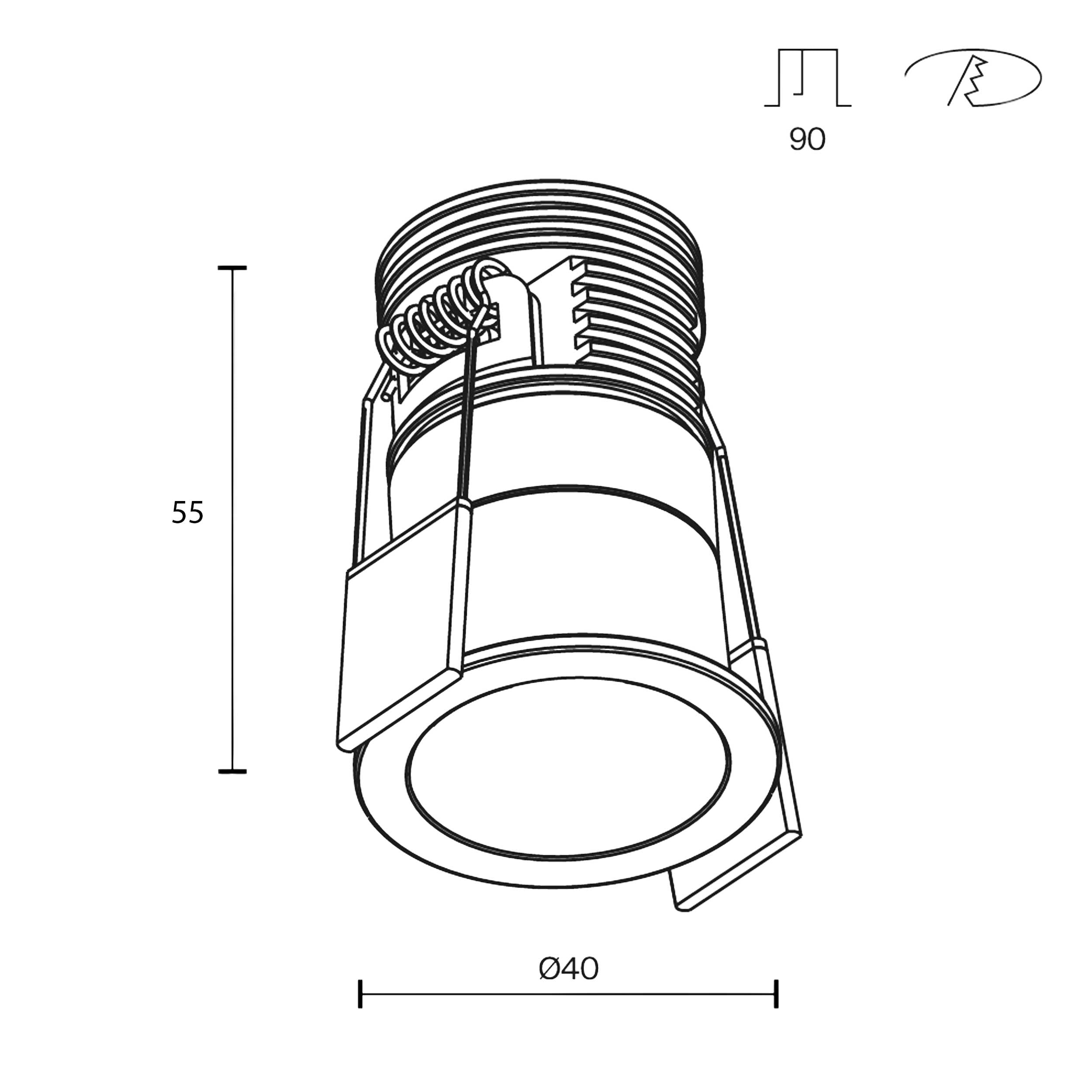 Maytoni Downlight Minor LED 24° Einbau-Rundleuchte 