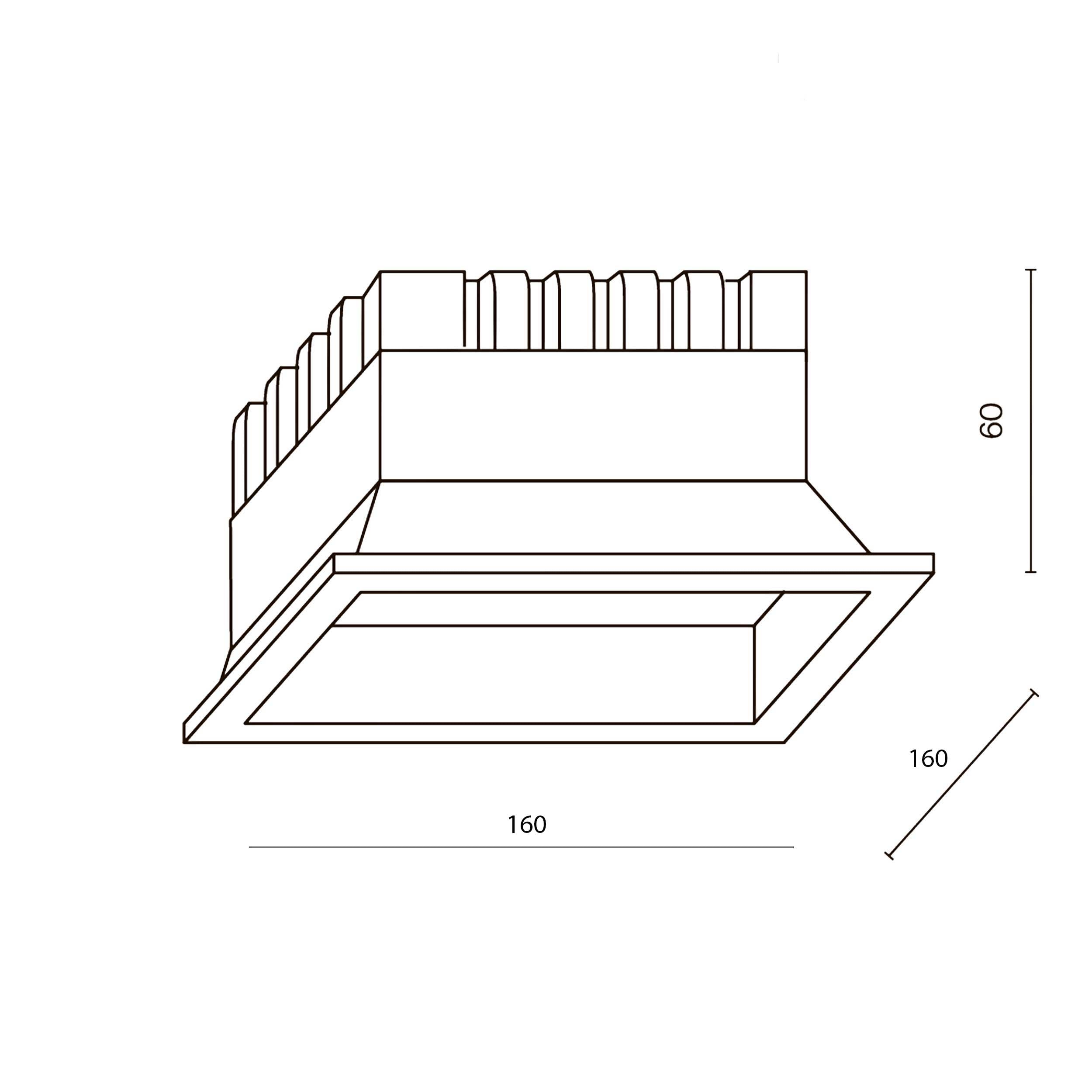 Maytoni Downlight Okno LED 24 W 120° quadratische Einbauleuchte 