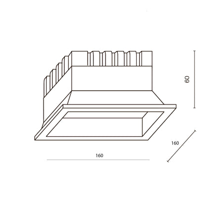 Maytoni Downlight Okno LED 24 W 120° quadratische Einbauleuchte 