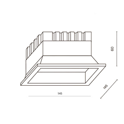 Maytoni Downlight Okno LED 100° Einbau-Quadratleuchte 