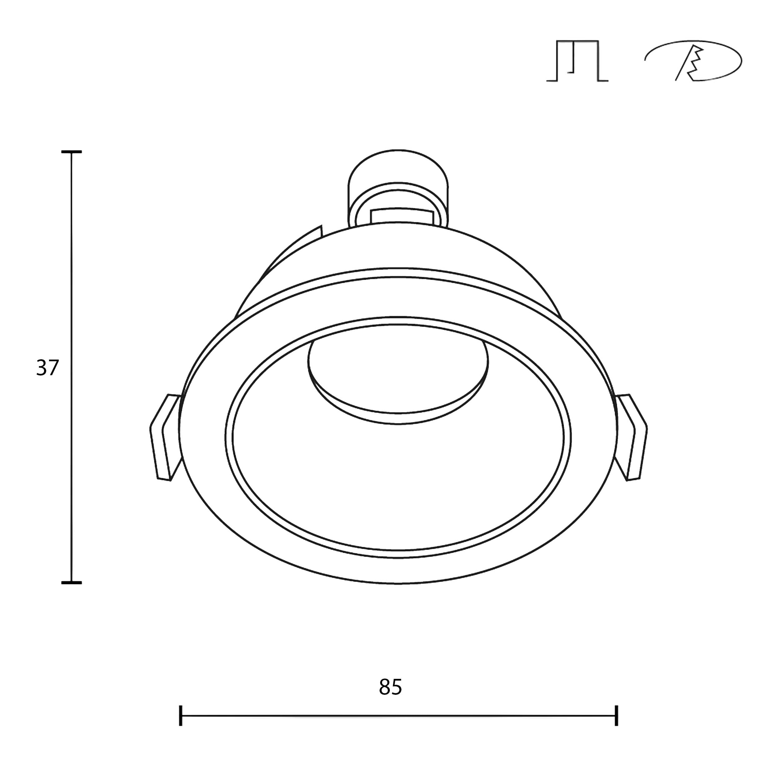 Maytoni Downlight Share GU10 Einbauleuchte, rund 