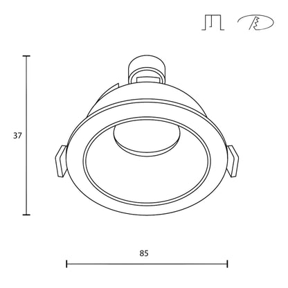Maytoni Downlight Share GU10 Einbauleuchte, rund 
