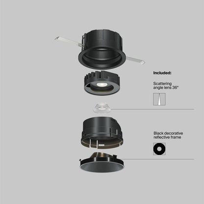 Maytoni Downlight Wise LED 36° Einbau-Rundleuchte 
