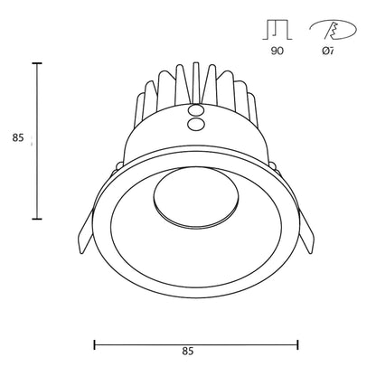Maytoni Downlight Zoom LED 60° Einbau-Rundleuchte  weiß