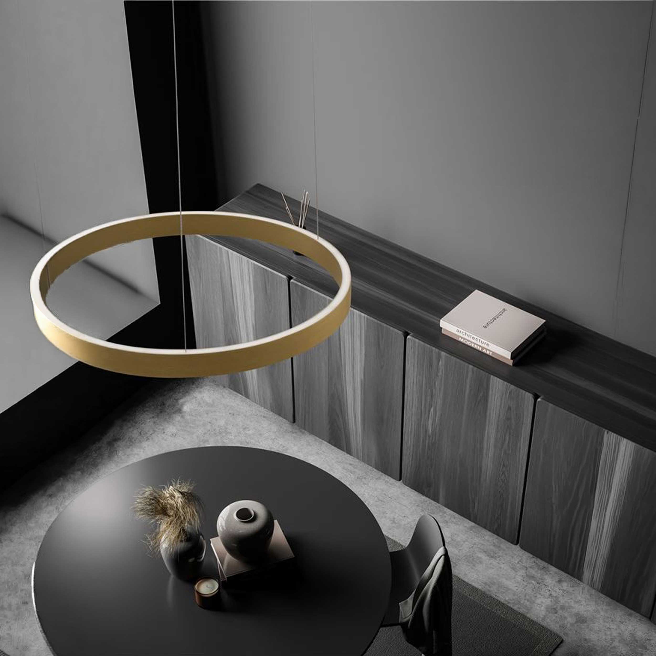 Nova Luce Elowen LED-Pendelleuchte rund