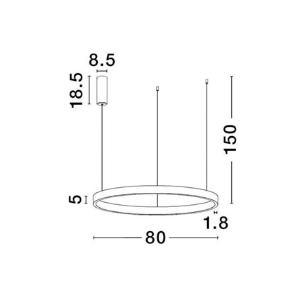 Nova Luce Elowen LED-Pendelleuchte rund
