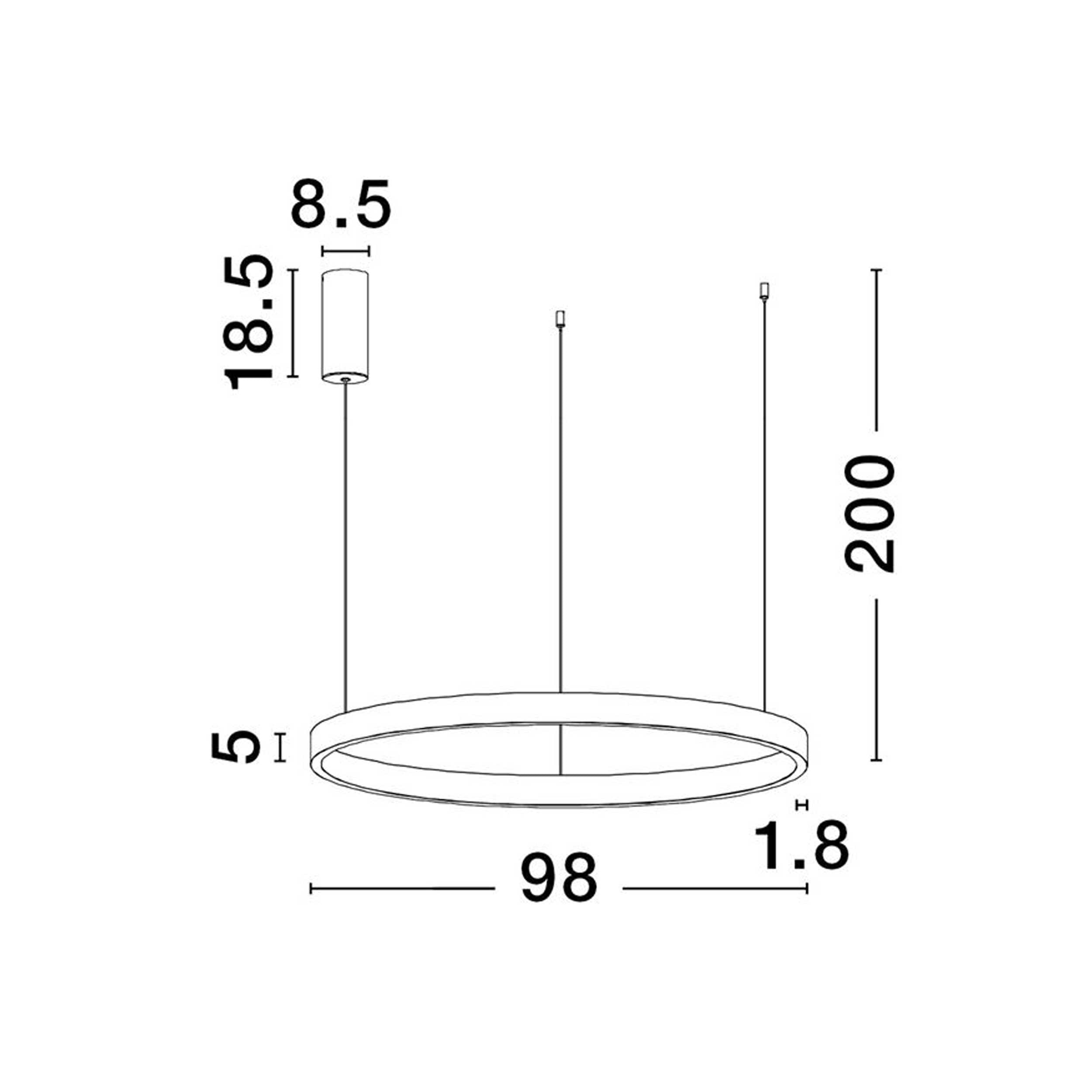 Nova Luce Elowen LED-Pendelleuchte rund
