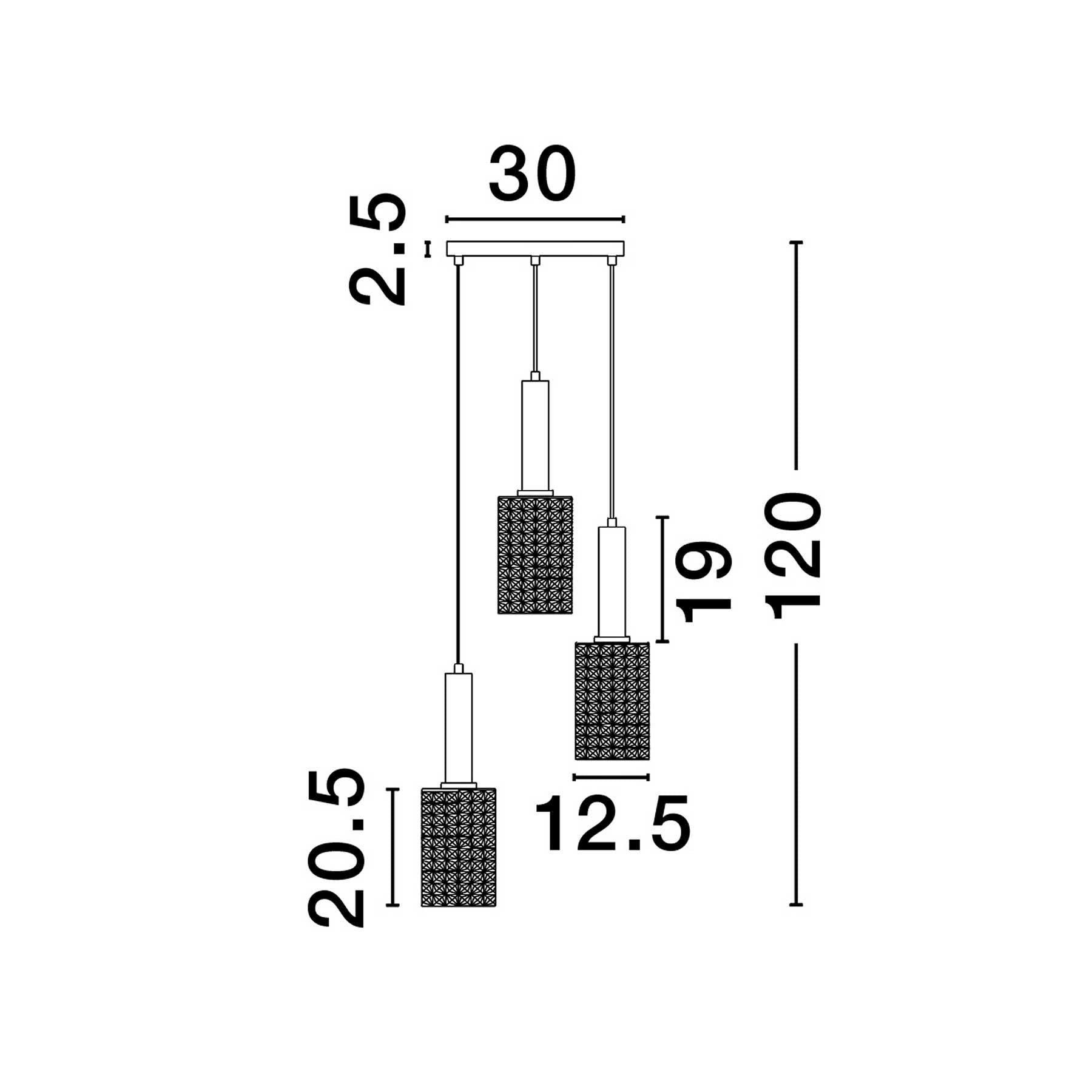 Nova Luce Certa E27 skleněné závěsné svítidlo