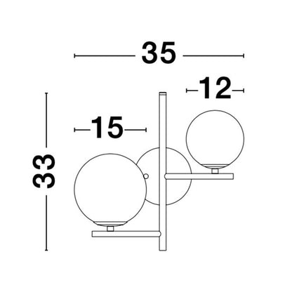 Nova Luce Impero G9 nástěnné svítidlo