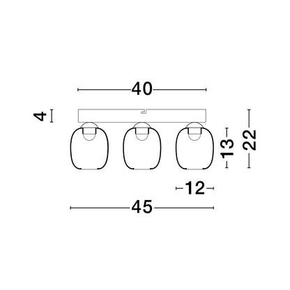 Nova Luce Kita LED přisazené stropní svítidlo