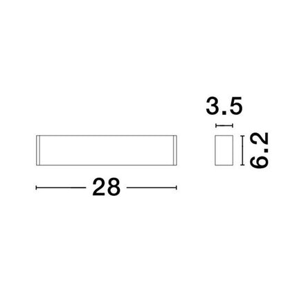 Nova Luce Lina Antiglare LED lineare Aufputz-Deckenleuchte  kombinierbar