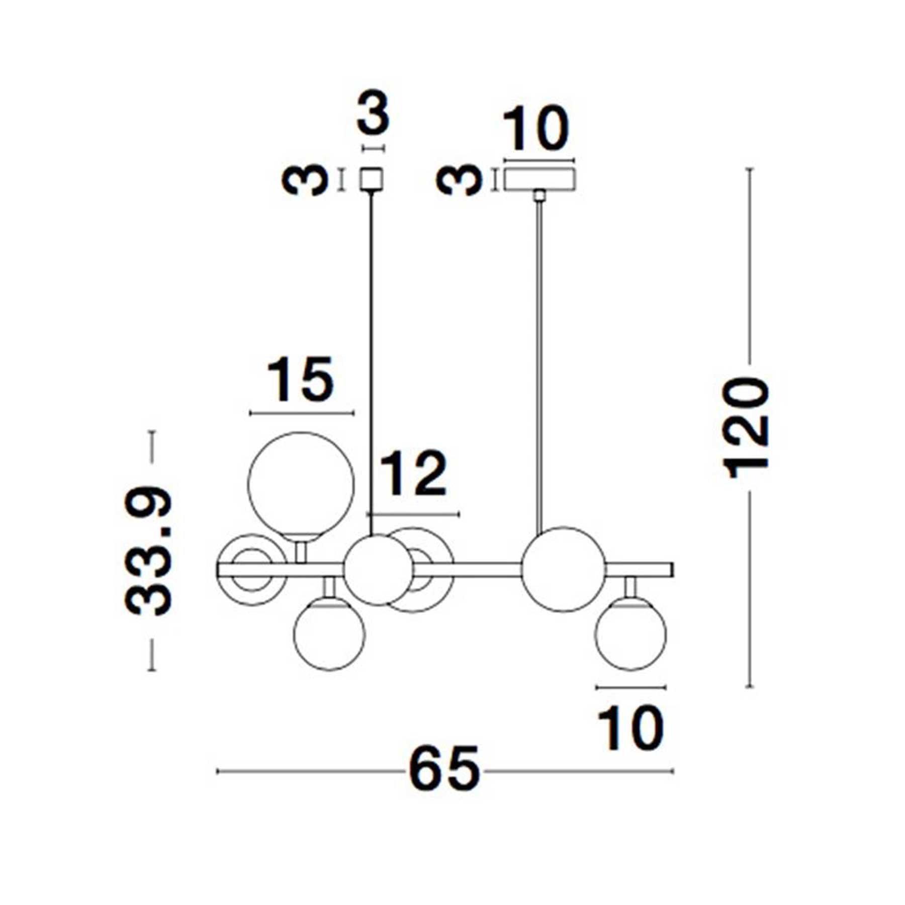 Nova Luce Odillia G9 závěsné svítidlo