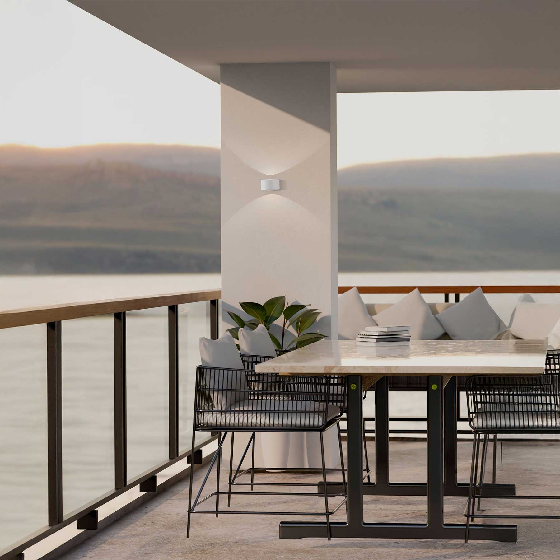 Nova Luce Opera LED nástěnné svítidlo IP54