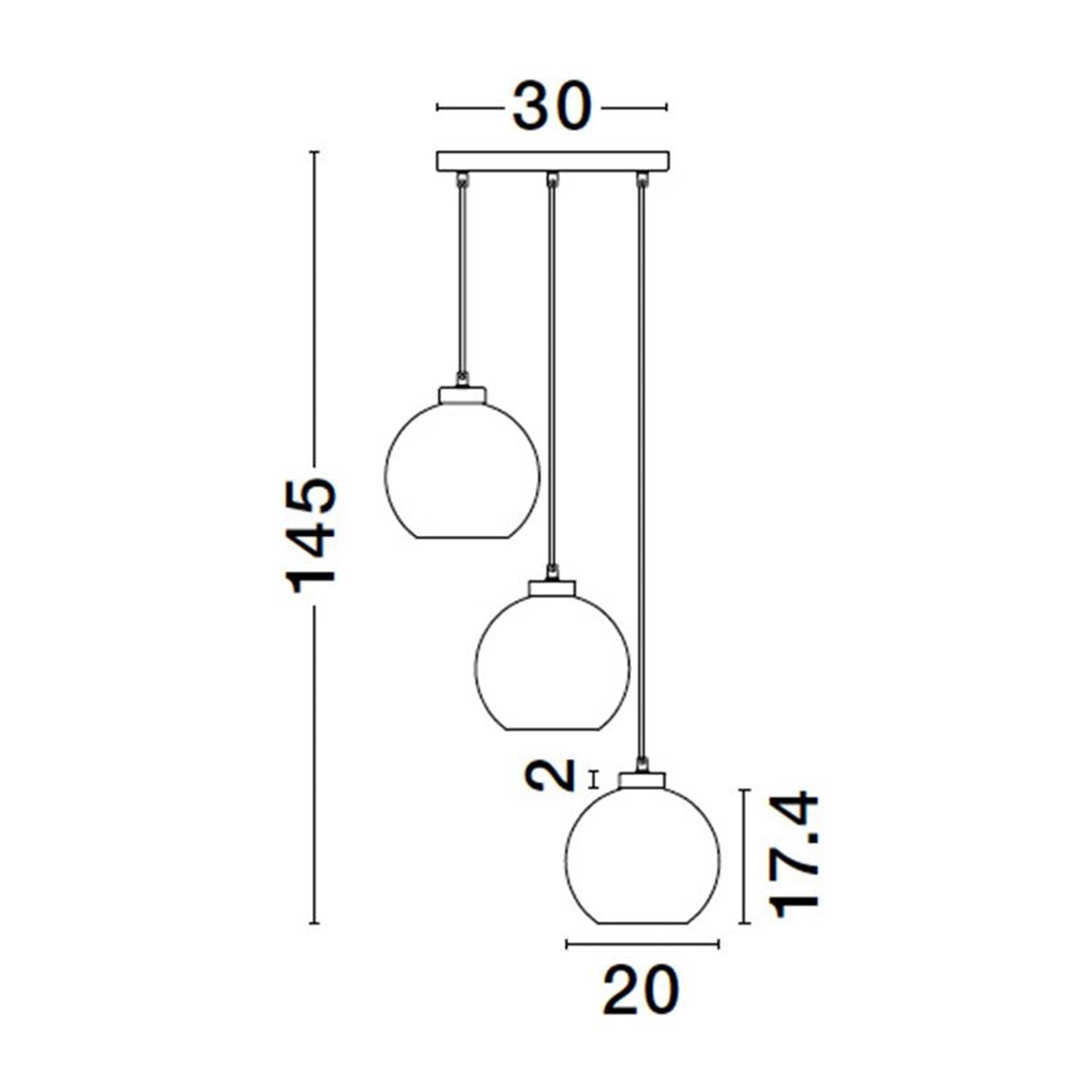 Nova Luce Palmer LED skleněné závěsné svítidlo