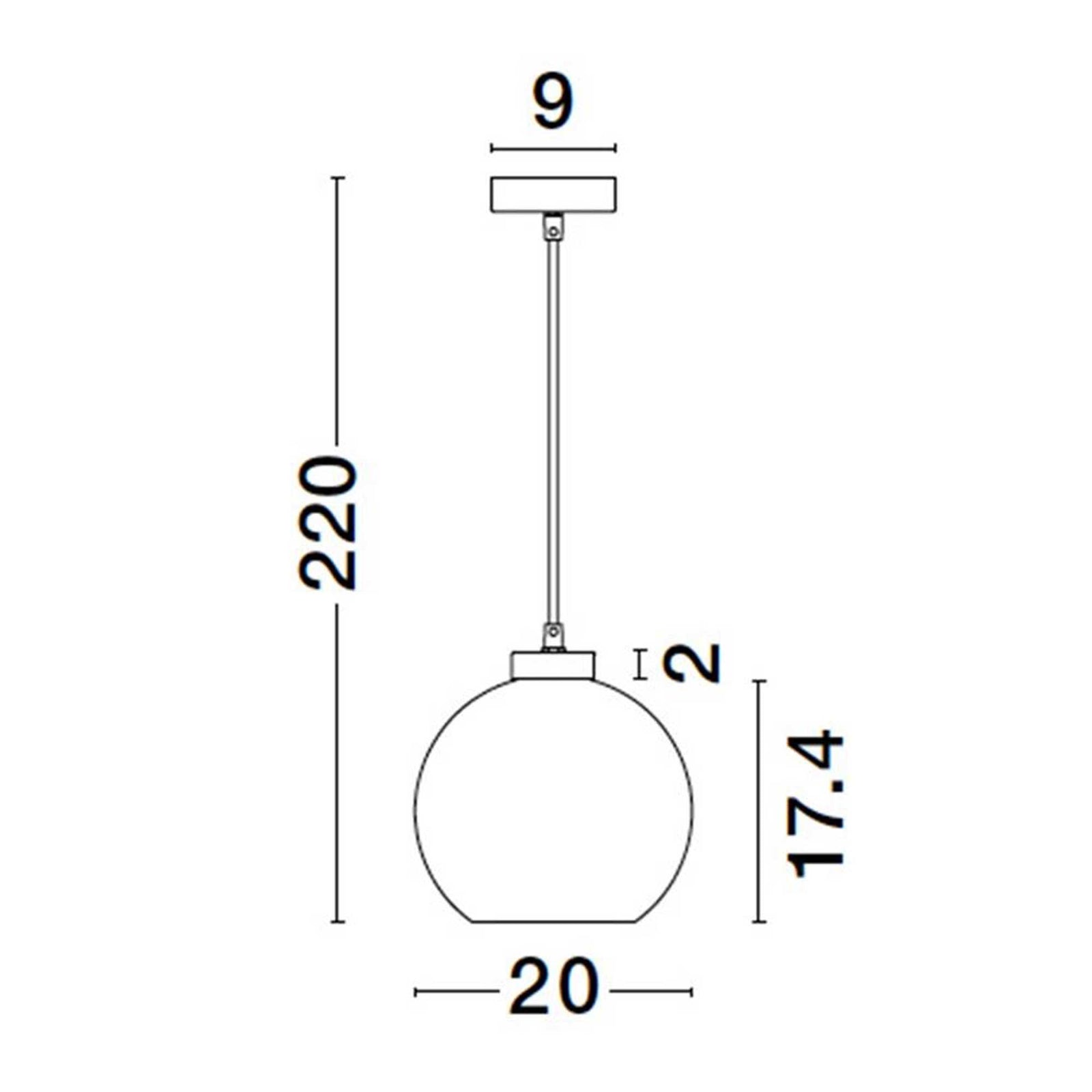 Nova Luce Palmer LED skleněné závěsné svítidlo