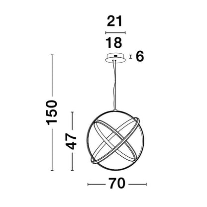 Nova Luce Pertone LED závěsné svítidlo