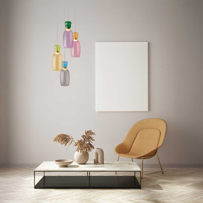 Nova Luce Pluma LED skleněné závěsné svítidlo