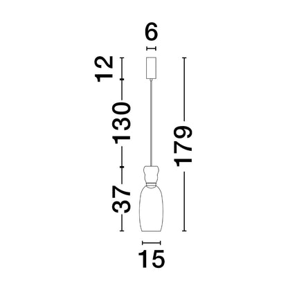 Nova Luce Pluma LED skleněné závěsné svítidlo