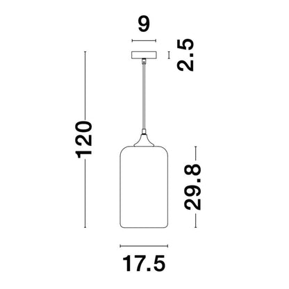 Nova Luce Savaz E27 skleněné závěsné svítidlo