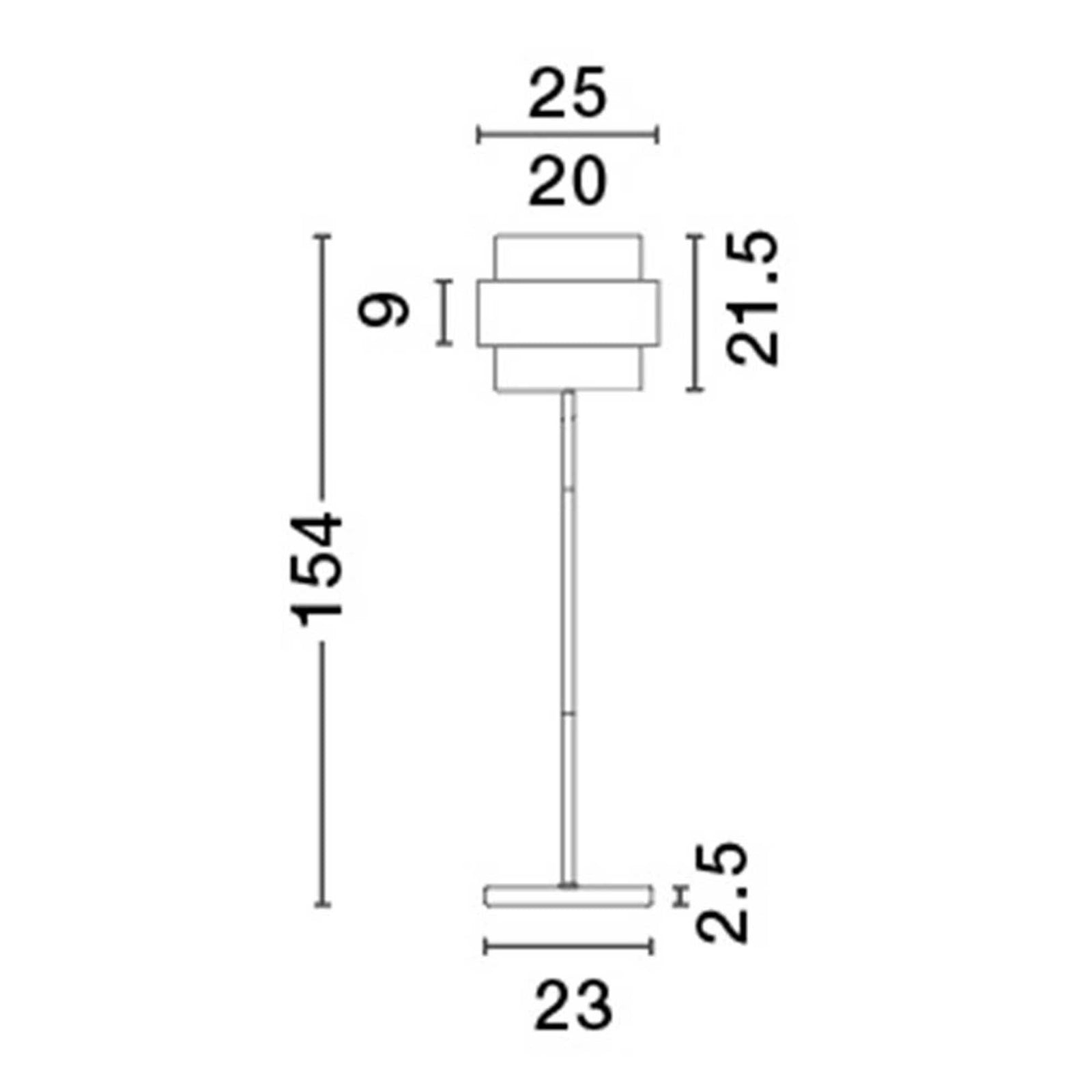 Nova Luce Sianna E27 Glas Stehleuchte