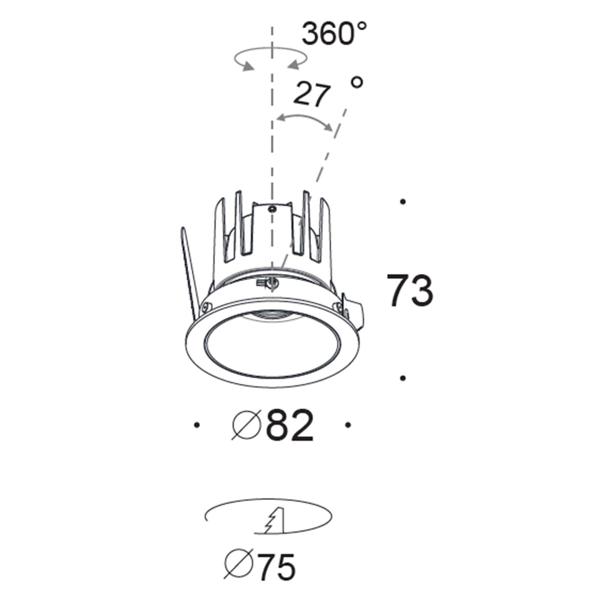 Omnia LED zápustné nastavitelné svítidlo Ra>90