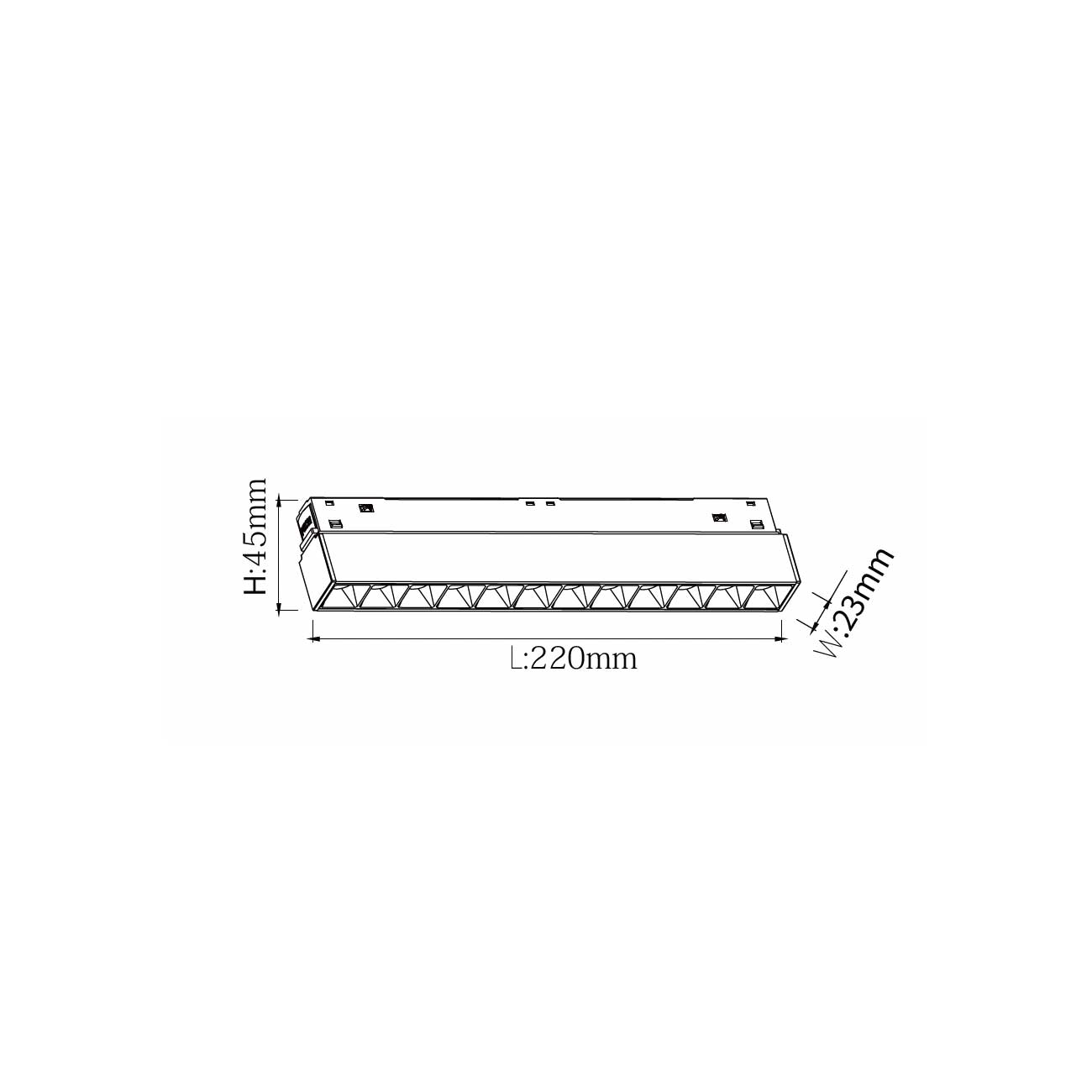 Chris Deep LED svítidlo pro 48V lištu