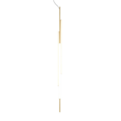 Marset Ambrosia V3 LED goldene, Einbau-Hängeleuchte, vertikal 