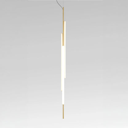 Marset Ambrosia V3 LED goldene, Einbau-Hängeleuchte, vertikal 