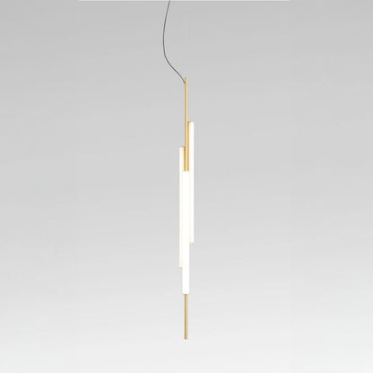 Marset Ambrosia V3 LED goldene, Einbau-Hängeleuchte, vertikal 