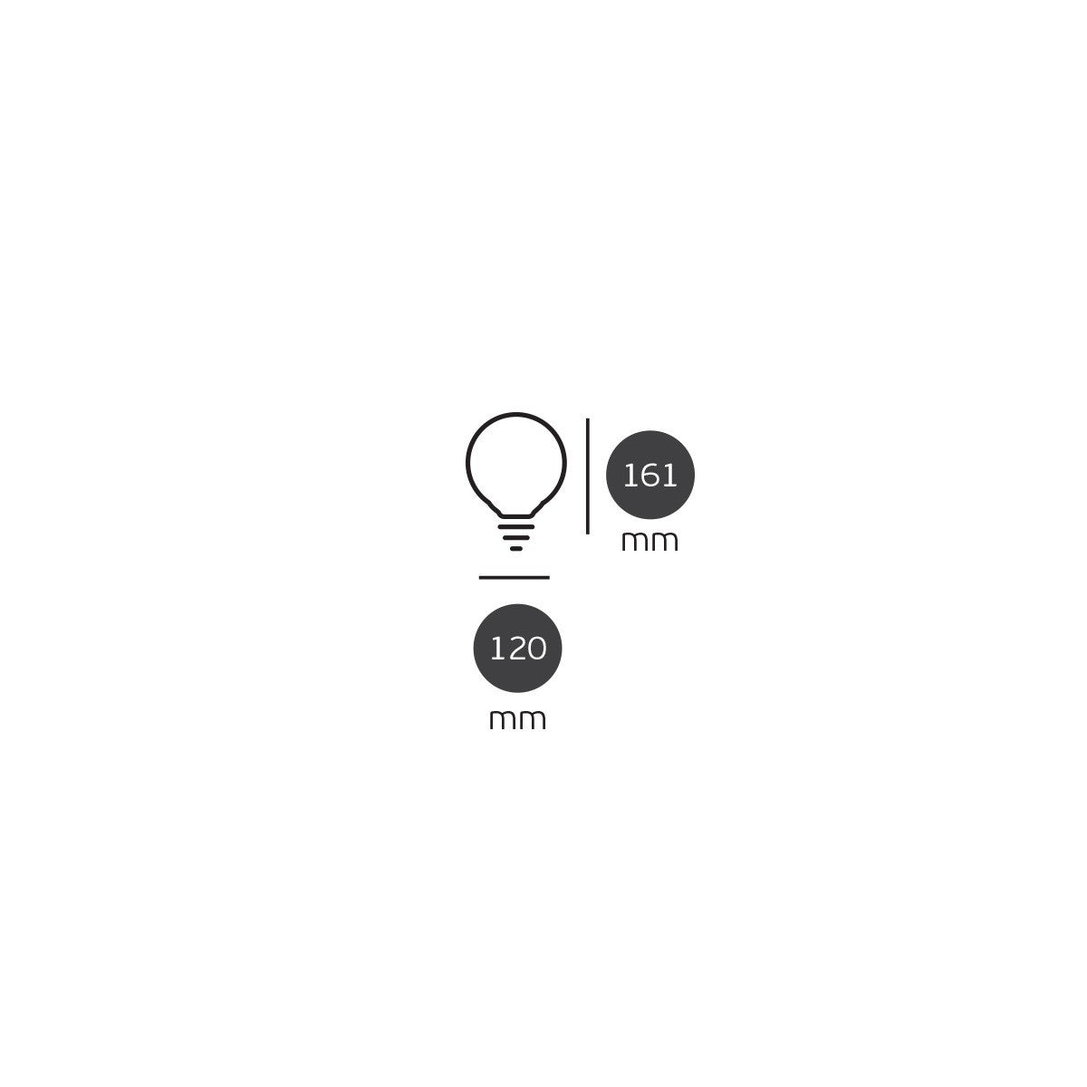 LED-Glühbirne VK Light Globo Plastic E27 ø95 15 W