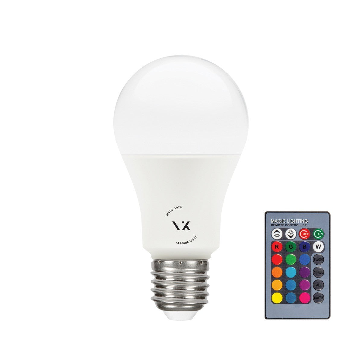 LED-Glühbirne VK Light Classic Plastic RGB E27 ø60 4 W, dimmbar