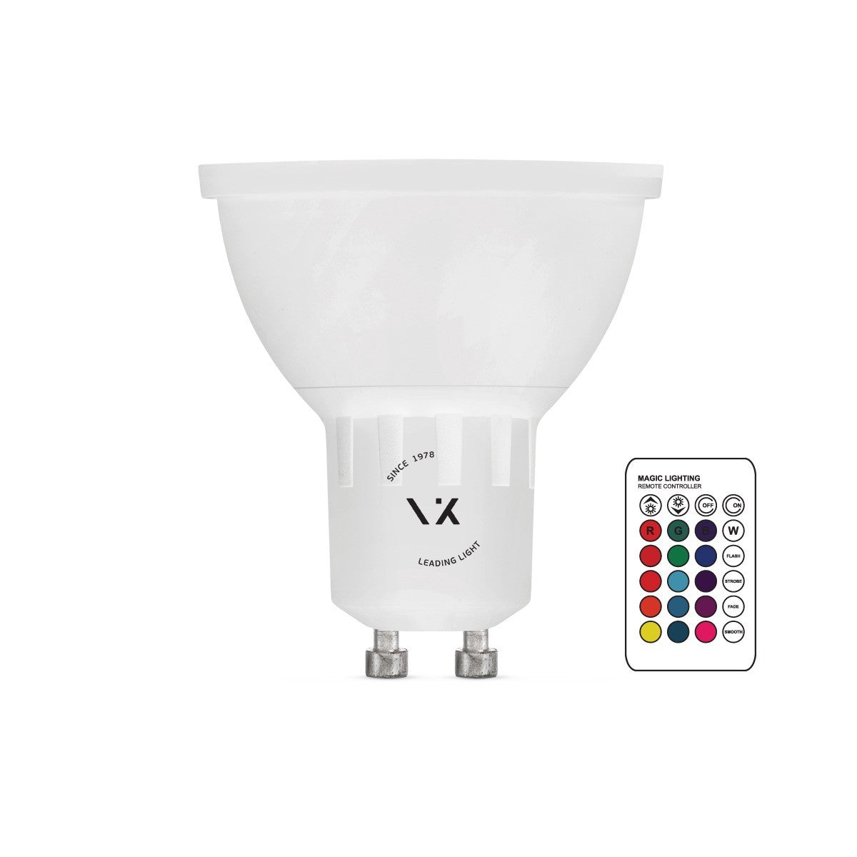 LED-Glühbirne VK Light RGB GU10 3 W, dimmbar