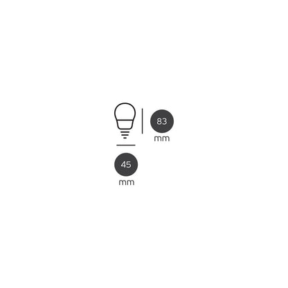 LED-Glühbirne VK Light Mini Globe Plastic E27 540 lm, Ø 45, 6 W