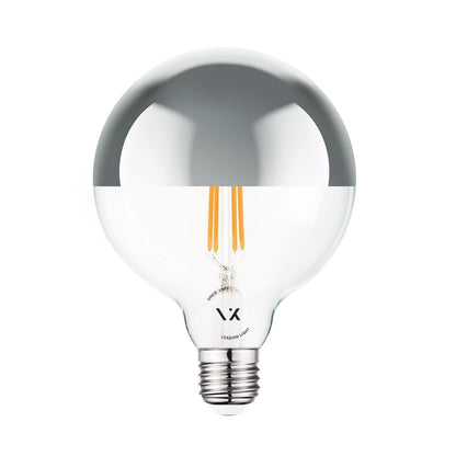 LED-Glühbirne VK Light Globo Filament Silver E27 ø125 2700K 7W dimmbar