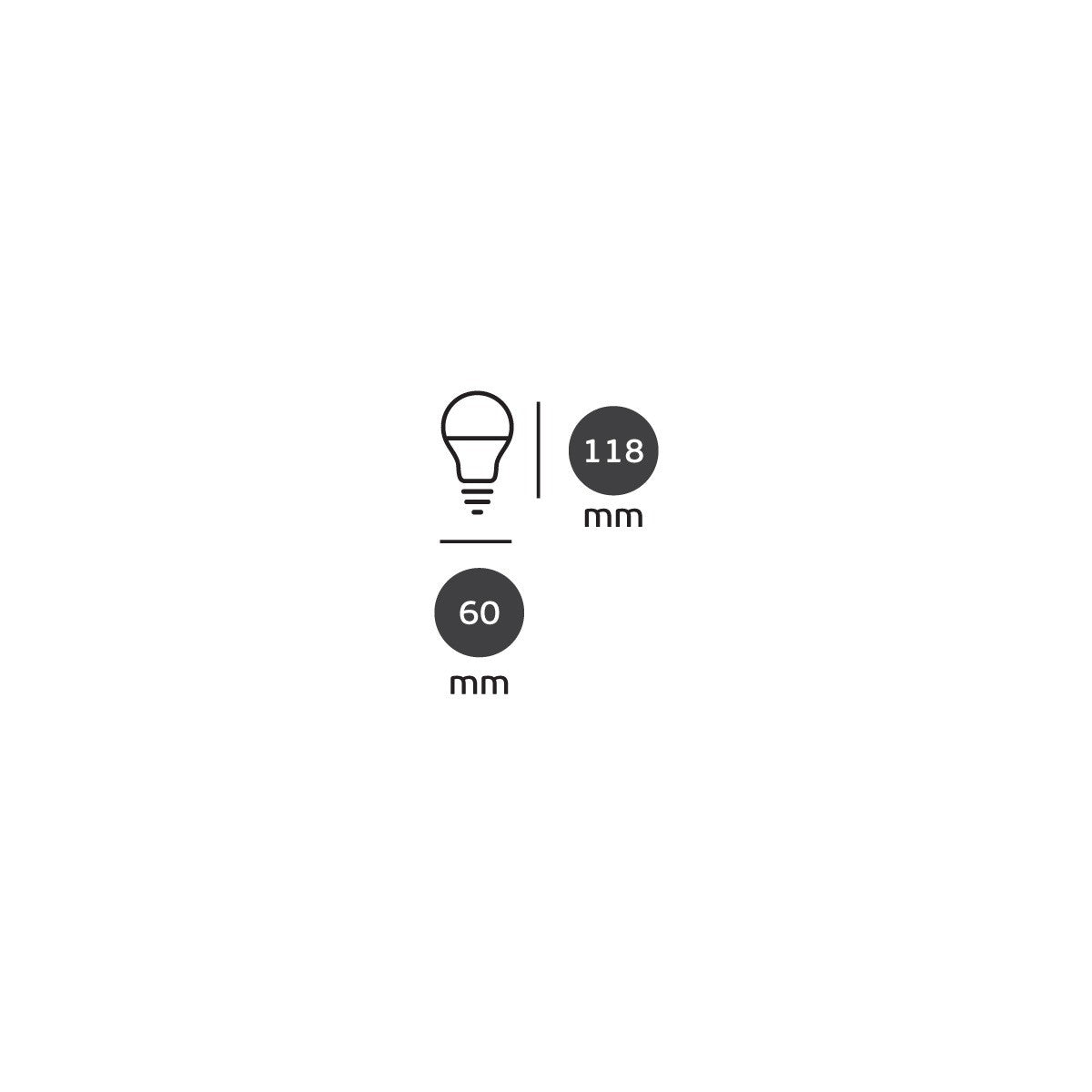 LED-Glühbirne VK Light Classic Plastic E27 1450 lm, ø 60, 15 W