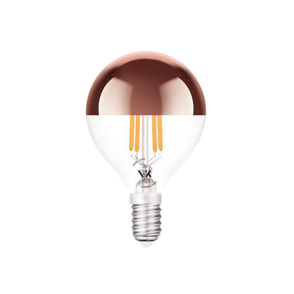 LED-Glühbirne VK Light Mini Globe Filament Pink Copper E14 2700 K 4,5 W dimmbar