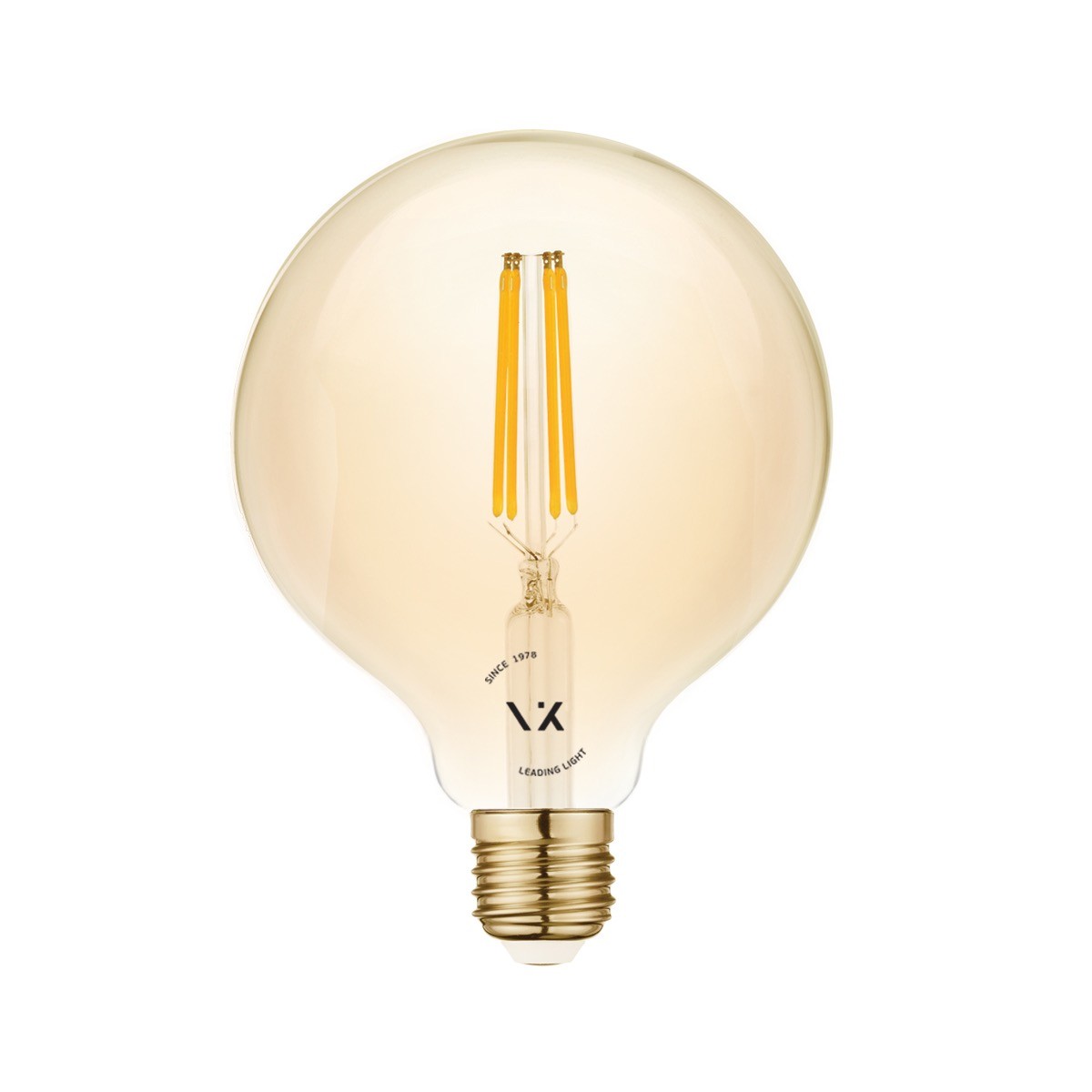 LED-Glühbirne VK Light Globo Filament Amber E27 2200 K 7 W dimmbar