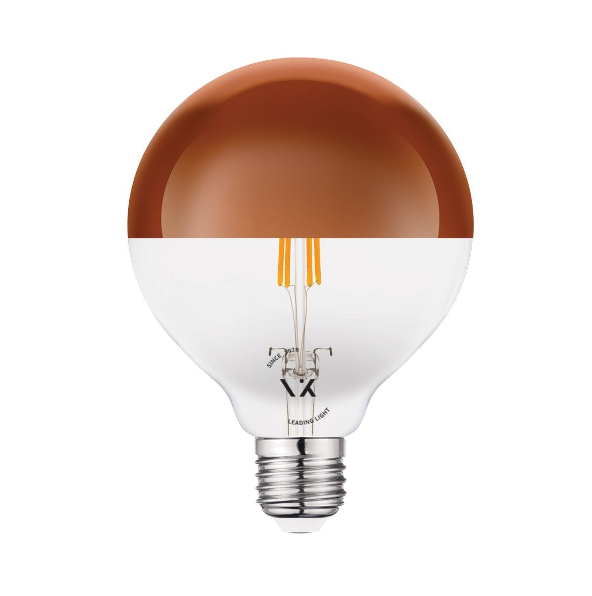 LED VK Light Globo Filament Pink Copper E27 2700K 7W, dimmbar