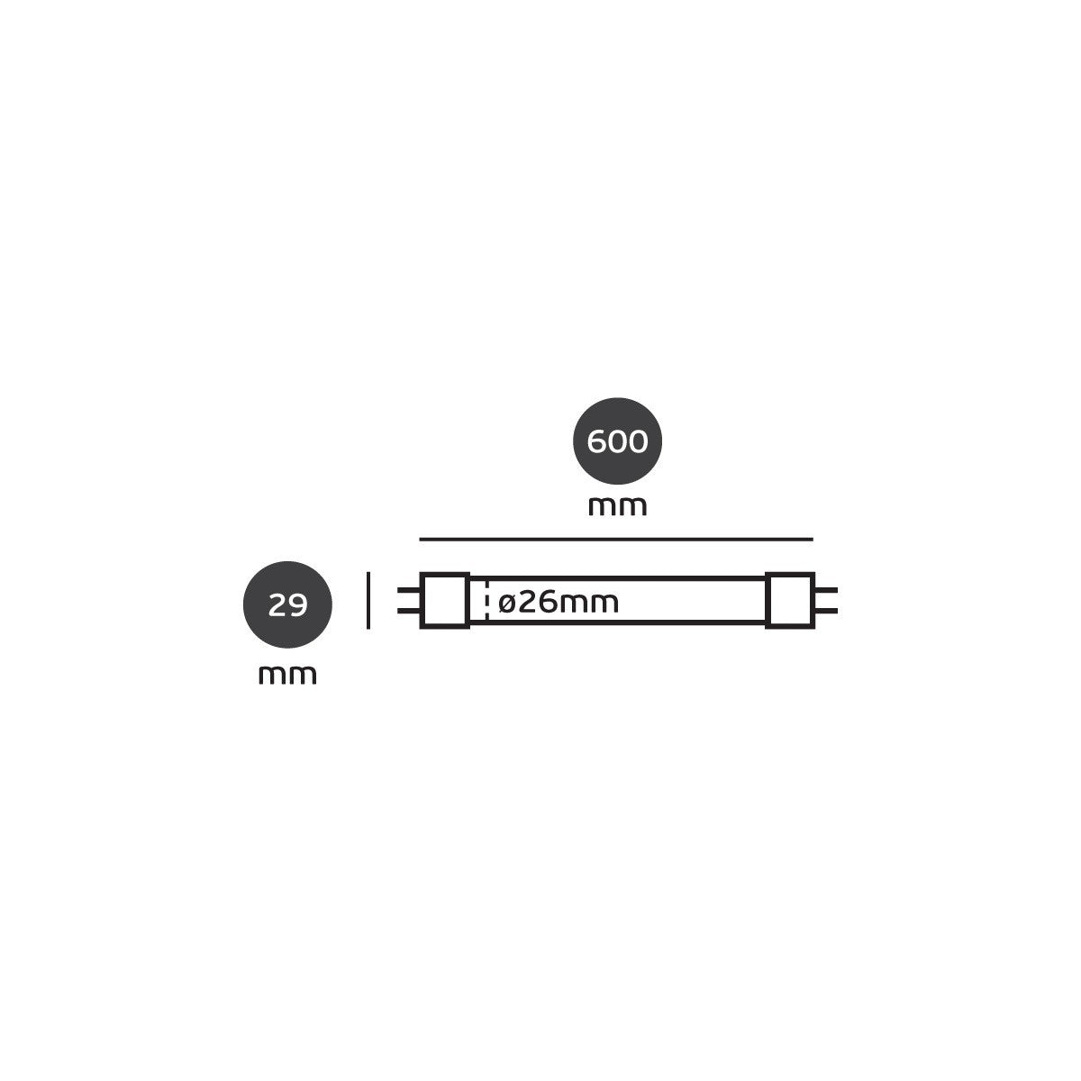 LED-Glühbirne VK Light Double End Power Input T8 G13 10 W 3000 K/4000 K/6000 K